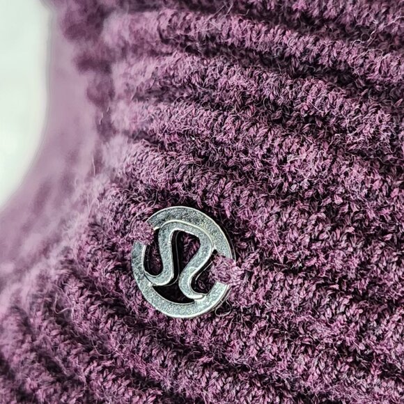 Lululemon Heathered Plum 100% Merino Wool Sit In Lotus Cardigan - Picture 7 of 7